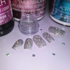 Reusable Glitter Acrylic Press On Nails
